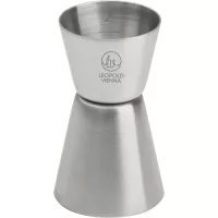 LEOPOLD VIENNA Jigger Barová odměrka 2+4 cl, nerezová, matná, výška: 88 mm, průměr: 50 mm